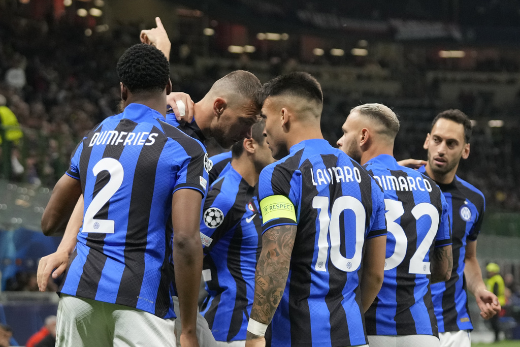 Inter sacó una ventaja importante en el partido de ida de las semifinales de la Champions. (AP Photo/Antonio Calanni)