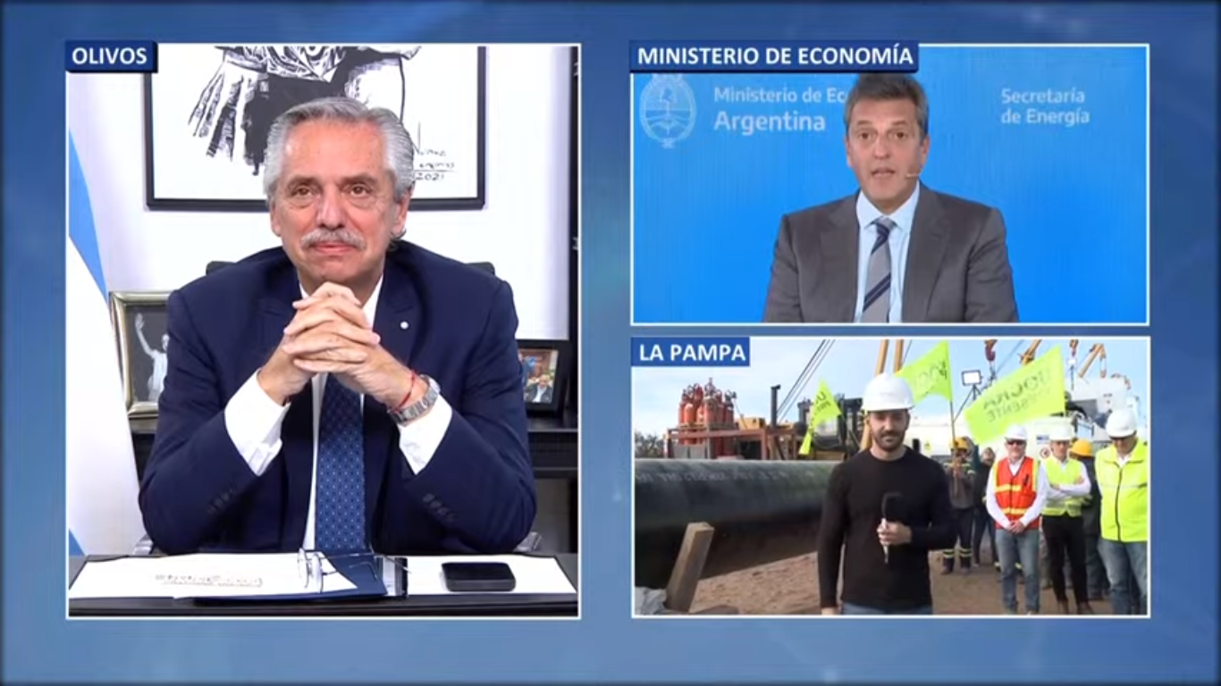 El ministro hizo el anuncio durante el acto por la última soldadura del gasoducto Presidente Néstor Kirchner. Foto: gentileza. 
