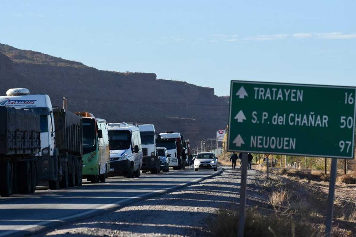 La Ruta 67 en Añelo. Foto: Archivo Matias Subat.