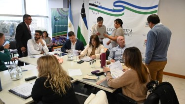 La comisión del Fondo Especial para Obras de Gas se reunió con la presencia de funcionarios provinciales. Foto: Marcelo Ochoa.