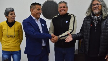 Los dirigentes de ATE respaldaron el adelanto (Foto: gentileza)