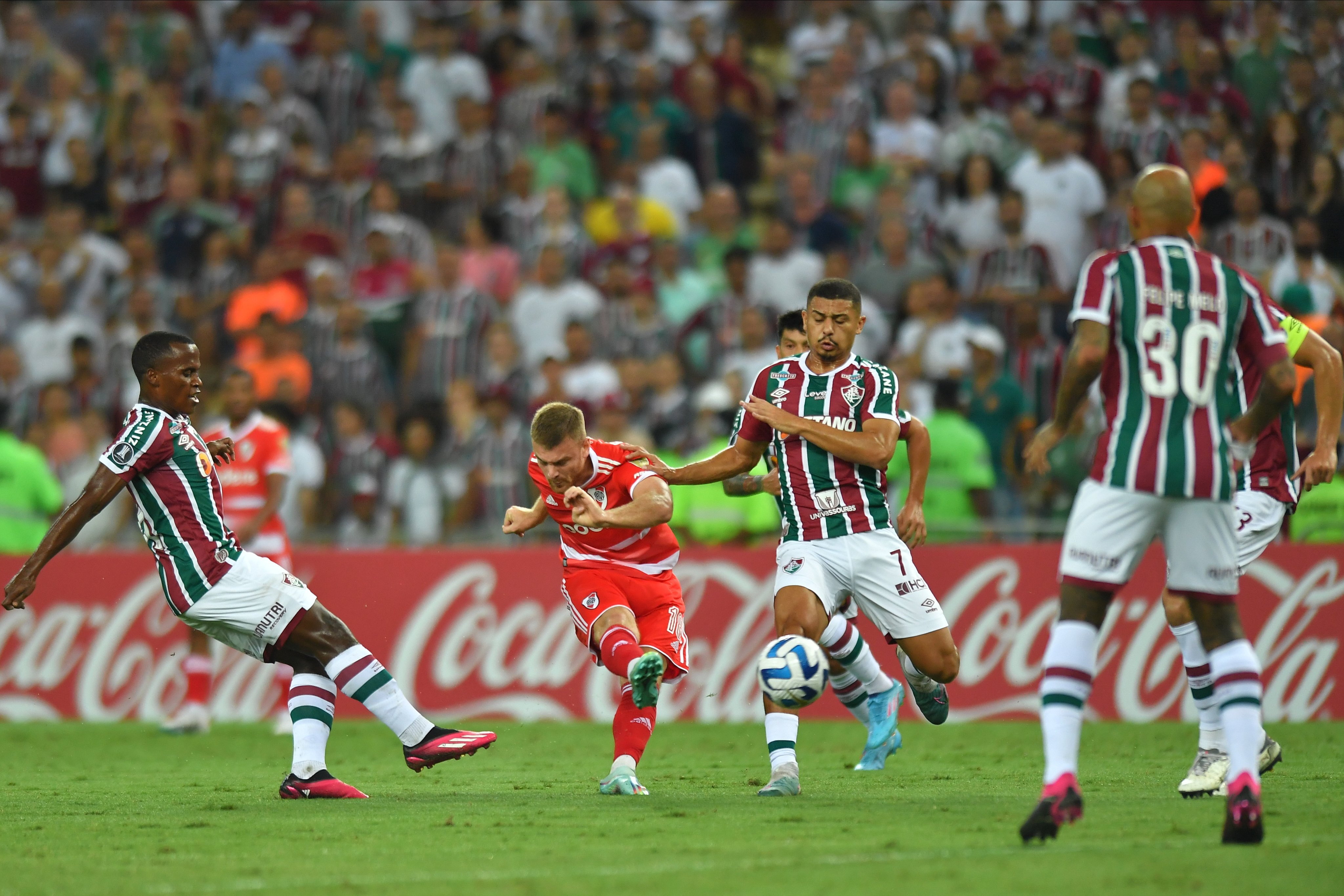 Beltrán metió el único gol de River ante Fluminense (Foto: @RiverPlate)