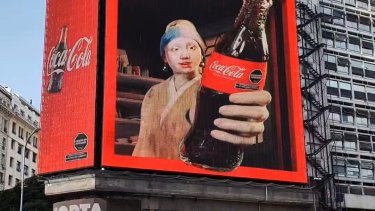 La pintura del 1.600 que toma gaseosa en Buenos Aires