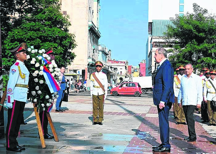 Entre las visitas a la Habana figuraron la del canciller ruso Serguéi Lavrov. Foto AP.