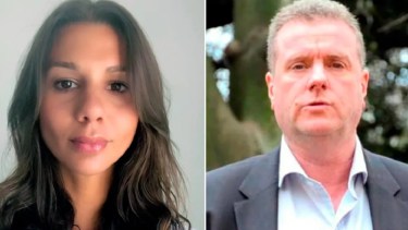 El diputado Gerardo Milman y su exasesora Ivana Bohdziewicz. 