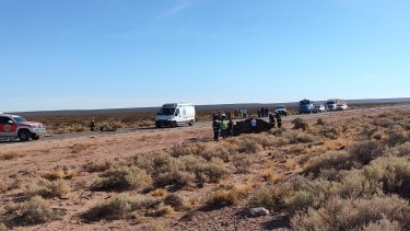 El lugar donde se produjo la colisión frontal que dejó dos personas muertas. 
