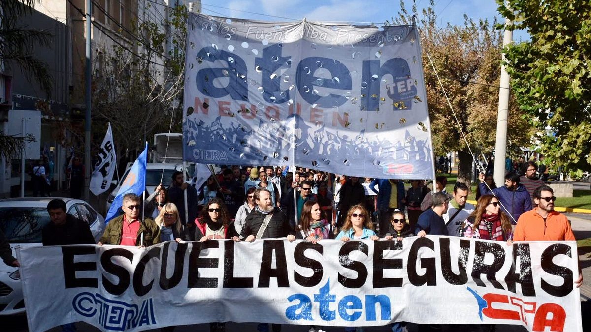 Jueves sin clases en Neuquén: ATEN adhirió a un paro contra la represión en Jujuy. 