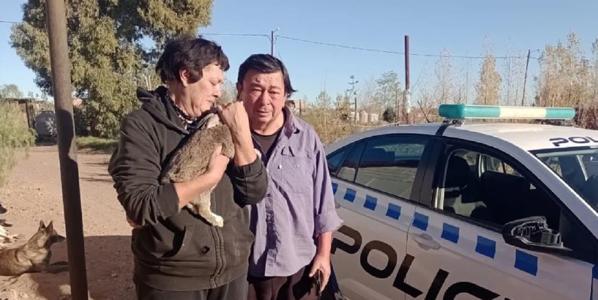 La policía encontró su conejo y se lo devolvió a su dueño . Foto: https://www.policiadelneuquen.gob.ar/