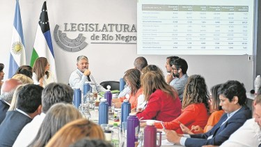 El equipo económico de Río Negro, encabezado por Luis Vaisberg, detalló la deuda en diciembre en las comisiones de la Legislatura. Foto: Marcelo Ochoa.