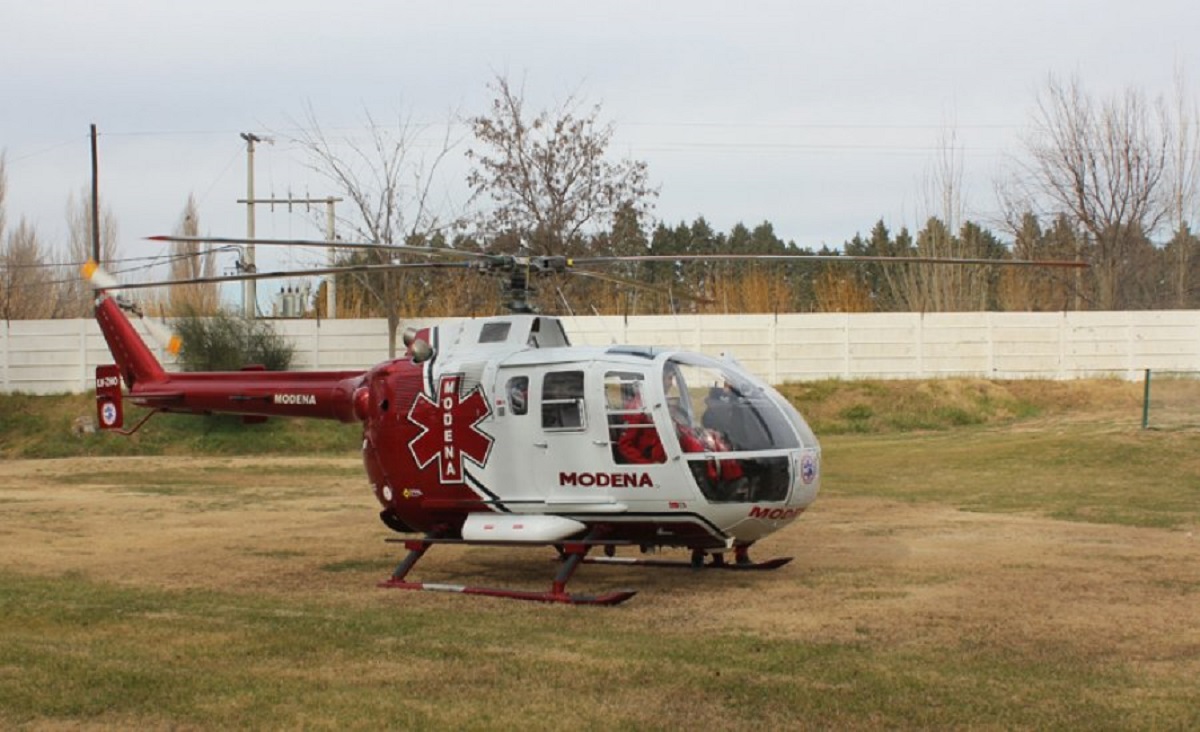 El helicóptero sanitario se usaba antes de que explote el desarrollo de Vaca Muerta. (Foto: archivo)