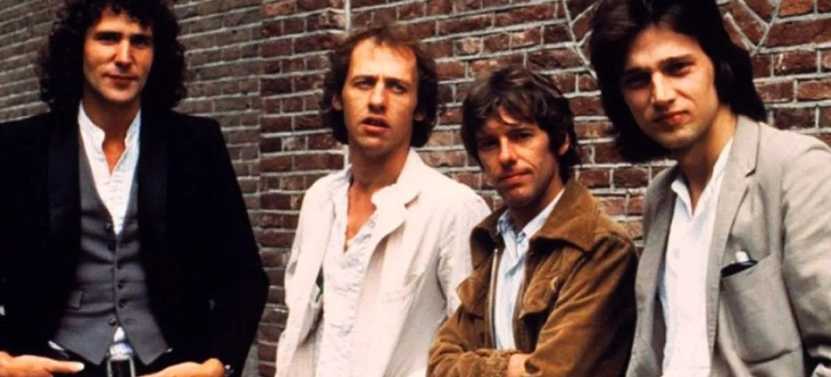 Dire Straits del 78. John Illsley, Mark Knopfler, Pick Withers y Dvaid Knopfler.