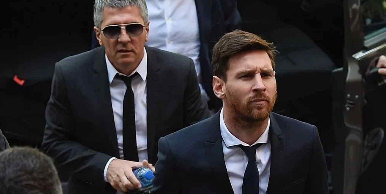 Lionel Messi junto a su papá, Jorge.