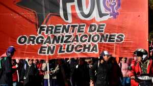 Protesta de las organizaciones sociales en Casa de Gobierno de Neuquén