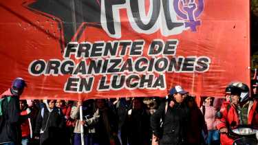 Las organizaciones llevaron su protesta a Casa de Gobierno. Foto: Matías Subat.