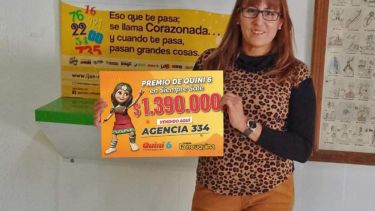 La agencia Nº 334 de Zapala venció uno de los cupones ganadores del Quini 6, en Neuquén. Foto: Gentileza Facebook Lotería La Neuquina. 