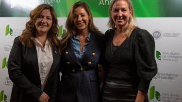 Salzotto y Martini junto a Royón en Bariloche. Foto: gentileza.