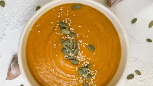 Sopa de calabaza asada y jengibre