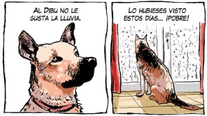 «El Dibu» así vive el invierno, en la tira de Chelo Candia en el Voy