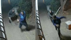 Video: vecinos de La Plata esperaron a un delincuente y lo atacaron con un palo