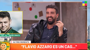 «Sos un cag…»: Mauro Zárate irrumpió un programa en vivo para insultar a Flavio Azzaro