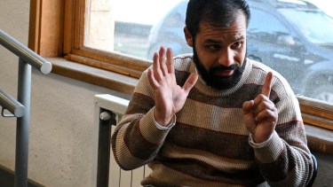 Wallace Santos de Oliveira viajó desde Brasil para presenciar el juicio por jurados. Foto: Chino Leiva