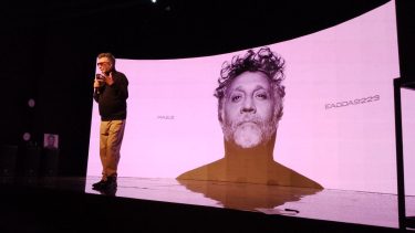 Fito Páez presento el disco, el martes pasado, con una escucha junto a periodistas el centro cultural Artlab del barrio porteño de Chacarita.