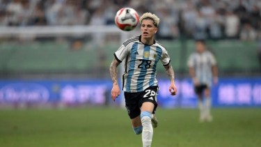 Alejandro Garnacho tuvo su bautismo de fuego con la Selección Argentina.