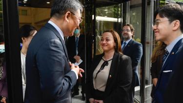 Cecilia Moreau, titular de la Cámara de Diputados, en China.