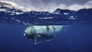 El submarino turístico Titán, con capacidad para cinco personas, realizaba una travesía de búsqueda al Titanic.-