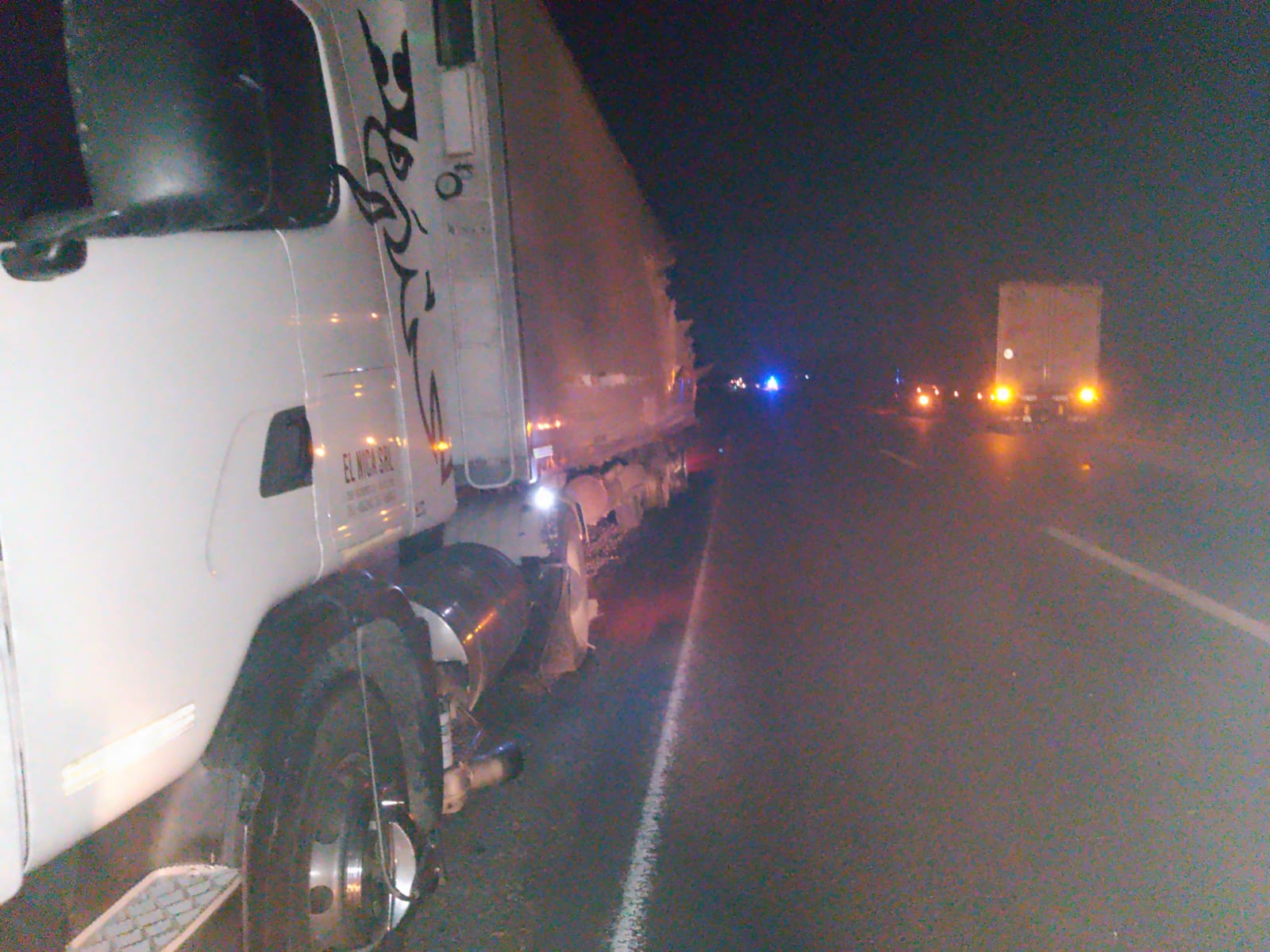 Un cambió perdió el control sobre la ruta y causó el accidente. Foto: Gentileza.