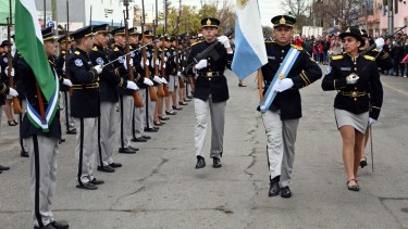 Los cadetes de segundo año de la Policía de Río Negro realizaron el juramento a la bandera. Foto: Marcelo Ochoa.