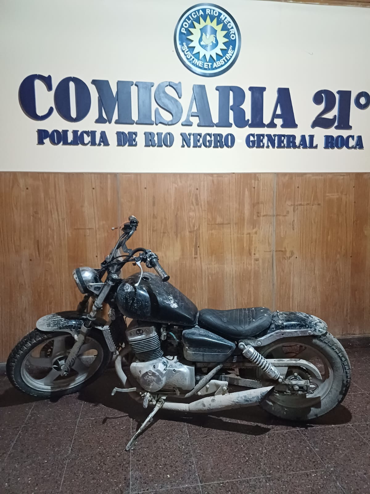La motocicleta había sido robada el 23 de este mes. Foto: Gentileza.