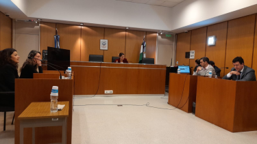 La Jueza de Garantías, María Gadano, encabezó la audiencia realizada esta mañana en el edificio judicial de Roca. foto: gentileza.