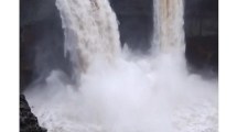 Imagen de VIDEO: Impactante imagen del Salto del Agrio, la crecida lo transformó en dos cascadas
