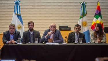 El equipo de fiscales que investiga la muerte de Cecilia Strzyzowski. 