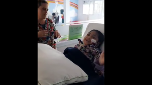 Video: la emoción de Georgina que, con 10 años, estuvo uno internada en Neuquén