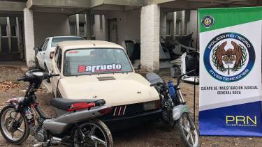 Secuestraron dos motocicletas y un vehículo. Foto: Gentileza.