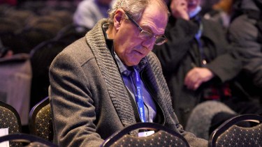 Elías Sapag, titular de la AIC, apuntó contra Nación por una obra que no se hizo. Foto: Matías Subat. 