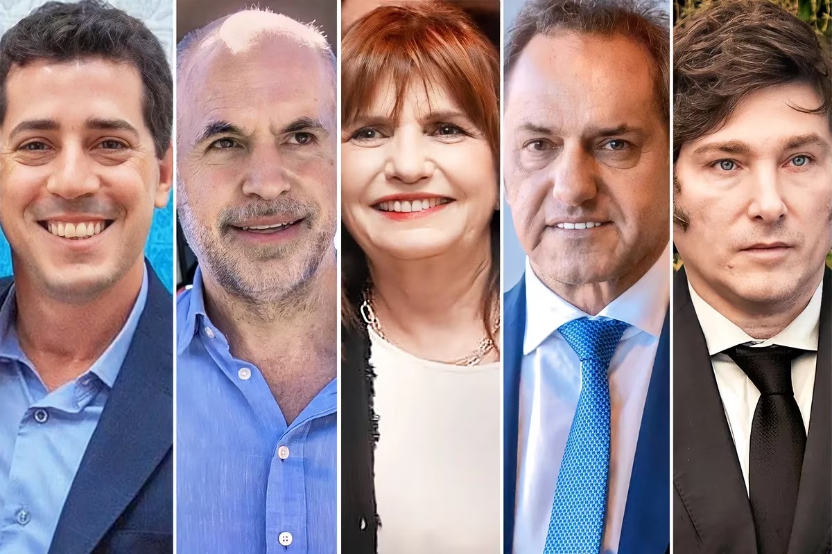 Los principales candidatos a presidente para las PASO 2023. 