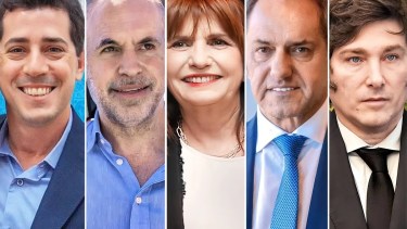 Los principales candidatos a presidente para las PASO 2023. 