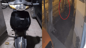 Video: robó una moto en Regina y todo quedó grabado en una cámara de seguridad