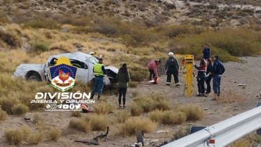 El vuelco fue en cercanías de Buta Ranquil. Foto: Gentileza