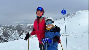 Jimena Barón en Esquel: esquí en La Hoya, paseos y el recuerdo de su viejo