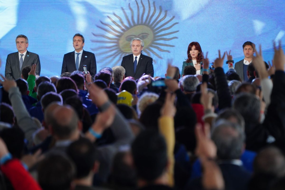Sergio Massa, Cristina Kirchner y Alberto Fernández inauguraron el Gasoducto Néstor Kirchner. Foto Télam