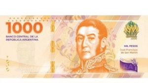 Ponen en circulación los nuevos billetes de 1.000 pesos con la imagen de San Martín