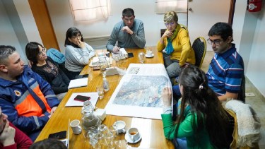 El intendente de Cipolletti estuvo reunido para coordinar las acciones luego de las inundaciones. Foto: Gentileza.