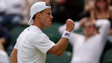 Schwartzman tuvo un gran debut en Wimbledon y ganó en tres sets.