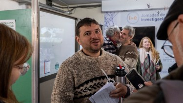 Juan Grabois es uno de los pocos precandidatos presidenciales que en campaña estuvo en Bariloche, el mes pasado. Archivo