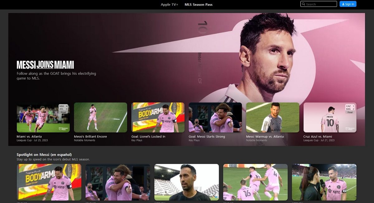 La llegada de Messi a la liga norteamericana de Fútbol se reflejó en los registros de Apple TV. 