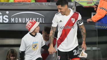 Salir campeón desde el vestuario, una de las tantes chances para Enzo Pérez y todo River. 
(@RiverPlate)
